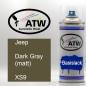 Preview: Jeep, Dark Gray (matt), XS9: 400ml Sprühdose, von ATW Autoteile West.